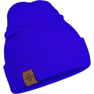 Men and Women Royal Blue Acrylic Stretchy Daily Knit Warm Winter Beanie Hats
